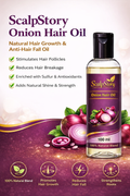 Onion Hair Oil – Natural Hair Growth & Anti-Hair Fall Oil with Sulfur & Antioxidants 100ml