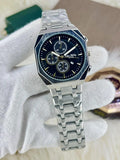 Men's Black Steel Chain Watch 26mm Round